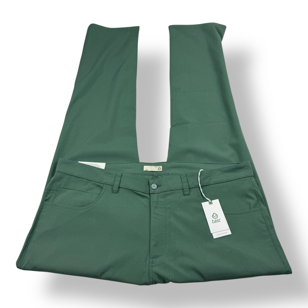 Tasc Performance Mens Motion Pant‎ Tailored Olive Green Bamboo Stretch 40x32 NWT
